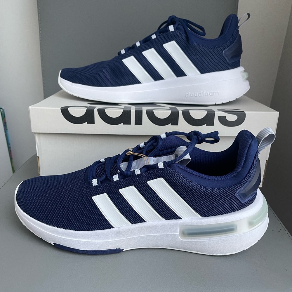 Adidas Men’s Racer TR23 Sneaker Navy Blue White Cross Training Shoes Size 11